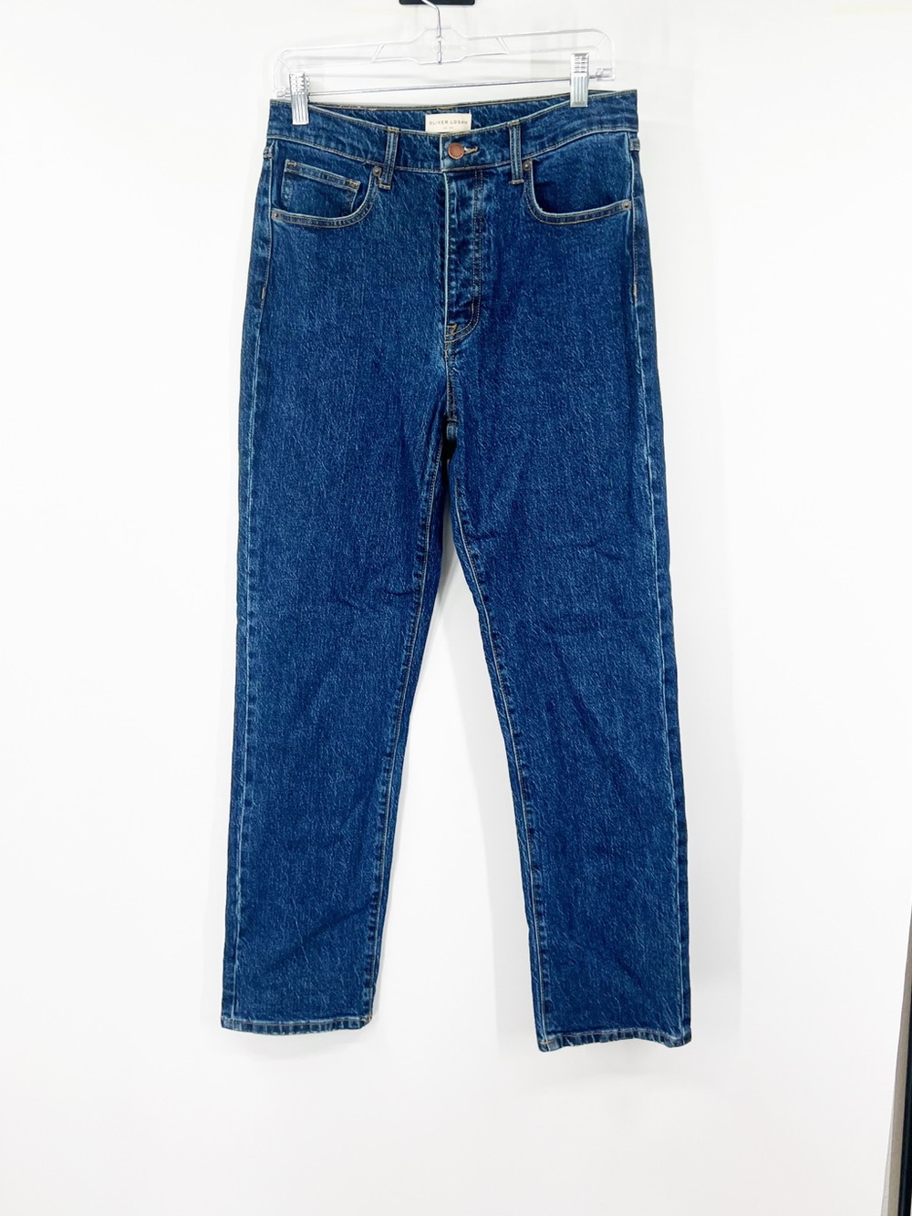 Oliver Logan High Rise Button Fly Straight Jeans